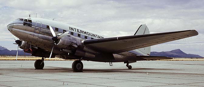 C-46F of Intermountain Airways at Marana Airpark, Arizona on February 11, 1972